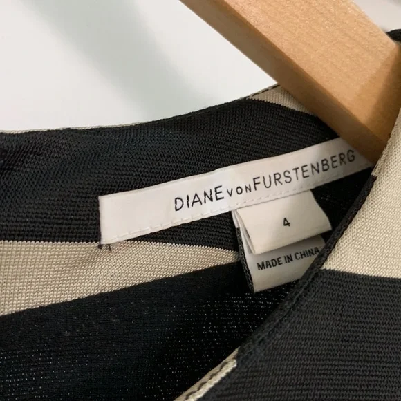 Diane von Furstenberg Yazmine Striped Pleated Shift Dress size 4 - Picture 4 of 13